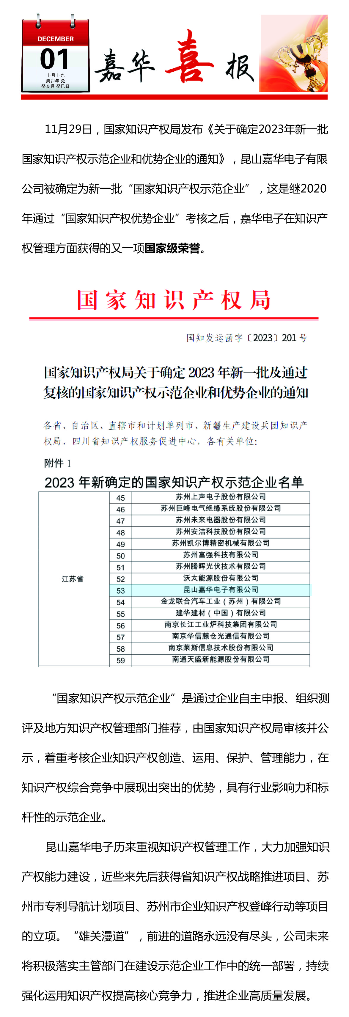 尊龙体育游戏（中国）官方网站下载官方版荣获国家知识产权示范企业确定